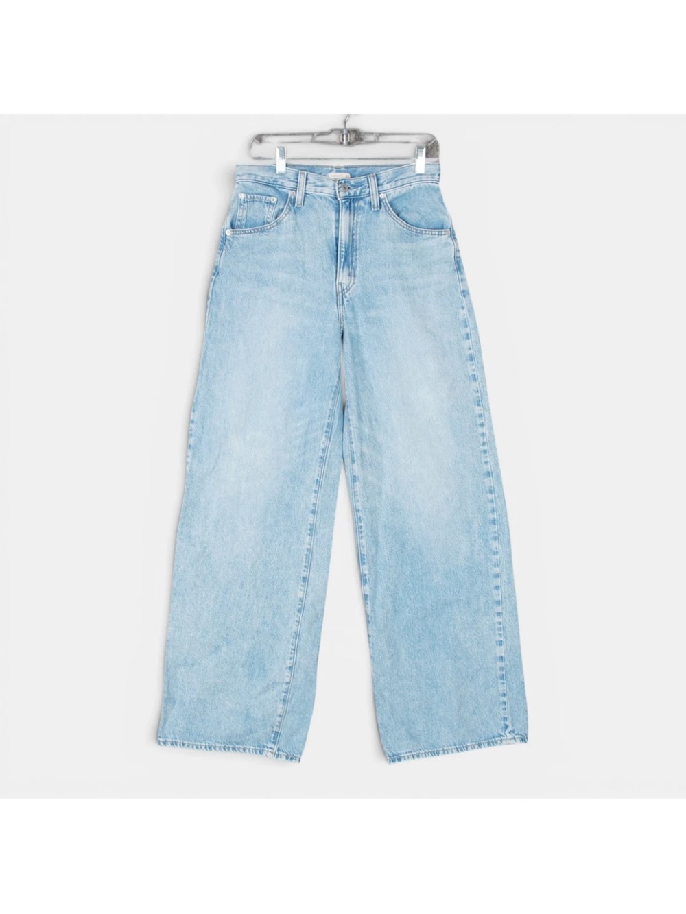 Levis Cinch Baggy Wide Leg Jeans Women Sz 28x31 Light Blue High Rise Loose Denim